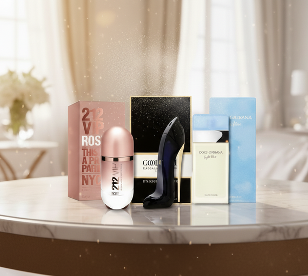 Combo Premium Mujer Poderosa 💎 212 VIP Rosé, Good Girl, Light Blue